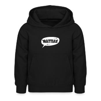 Geschenk für Mattias - Kinder Hoodie - Schwarz - Vorne - AI Model Kid Female (0cm)