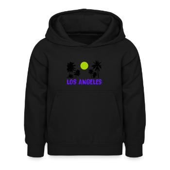 los angeles - Kinder Hoodie - Schwarz - Vorne - AI Model Kid Female (0cm)