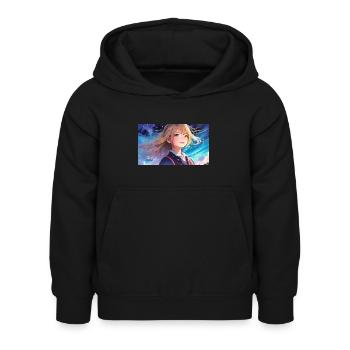SWS FILLE - Sweat à capuche Enfant - noir - Devant - AI Model Kid Female (0cm)