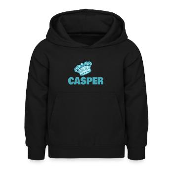 Casper als Vorname - Kinder Hoodie - Schwarz - Vorne - AI Model Kid Female (0cm)