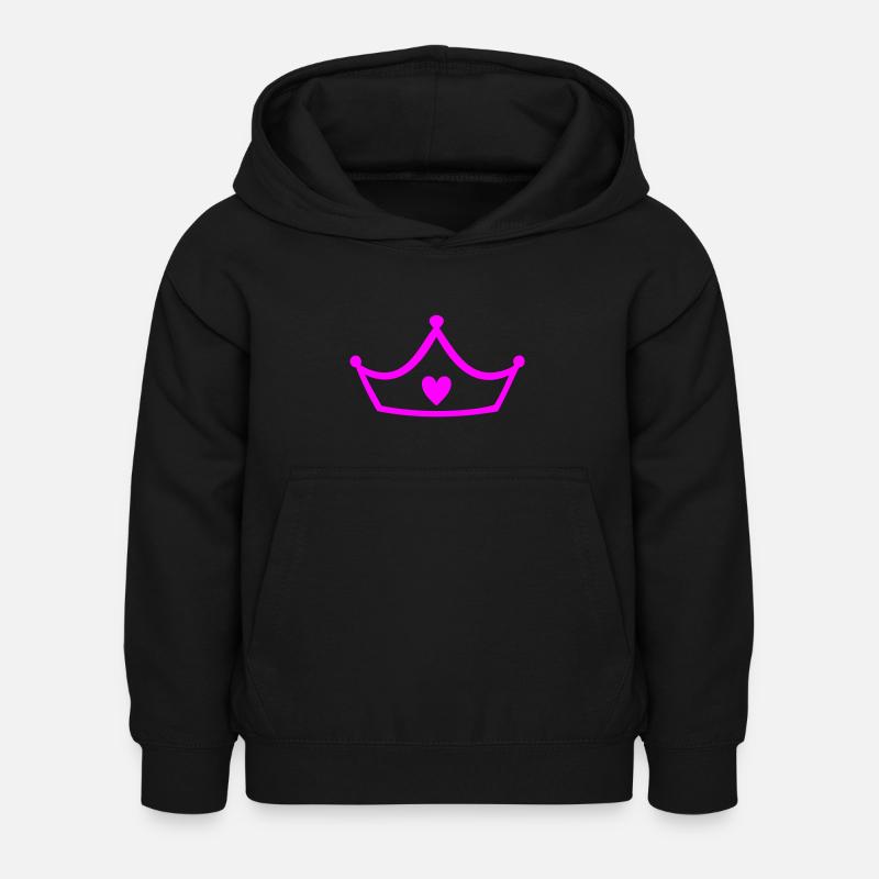 Couronne Princesse - Sweat à capuche Enfant - noir