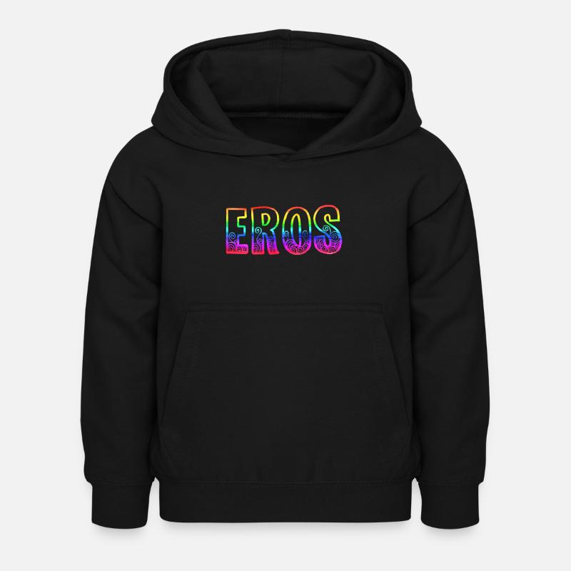 eros rs regenbogen - Kinder Hoodie - Schwarz