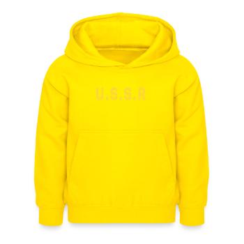 URSS Union soviétique russe СССР - Sweat à capuche Enfant - jaune - Devant - AI Model Kid Female (0cm)