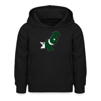 Pakistan - Sweat à capuche Enfant - noir - Devant - AI Model Kid Female (0cm)