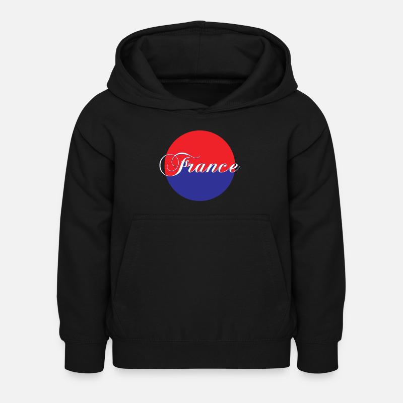 France - Sweat à capuche Enfant - noir