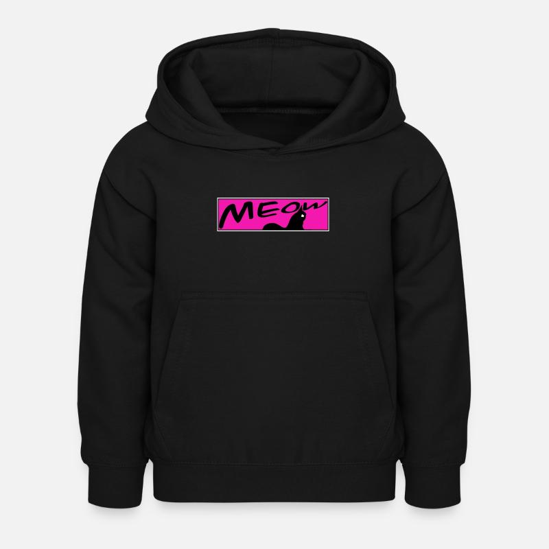 chat mignon MEOW chats chat chat - Sweat à capuche Enfant - noir