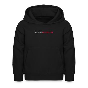 I don't care fact - Kids Hoodie - black - Front - AI Model Kid Female (0cm)
