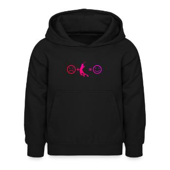 Joueur de badminton masculin - Sweat à capuche Enfant - noir - Devant - AI Model Kid Female (0cm)