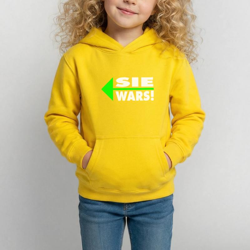 Sie wars! Partner- oder Partyshirt Kinder Hoodie