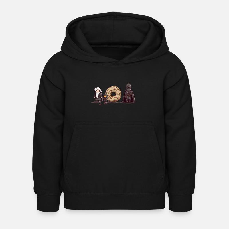 Guerre des beignets - Sweat à capuche Enfant - noir