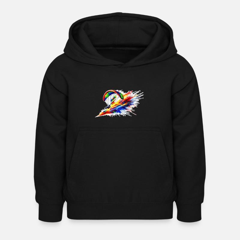 Parapente - Color Splash - Sweat à capuche Enfant - noir