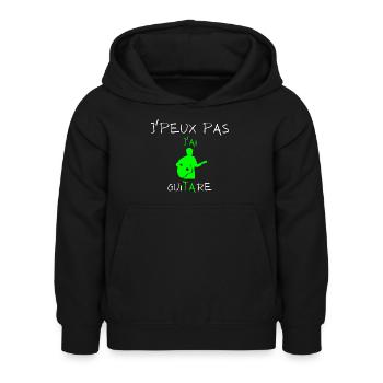 j'peux pas j'ai guitare - Sweat à capuche Enfant - noir - Devant - AI Model Kid Female (0cm)