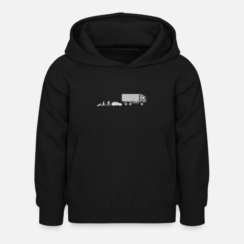 Evolution Container Truck Driver - Kids Hoodie - black