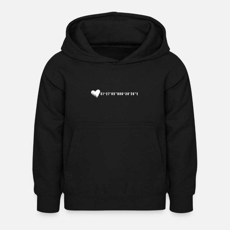 les coordonnées de Moers Heart - Sweat à capuche Enfant - noir