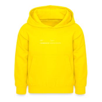 Eugene Oregon USA Koordinaten - Kinder Hoodie - Gelb - Vorne - AI Model Kid Female (0cm)
