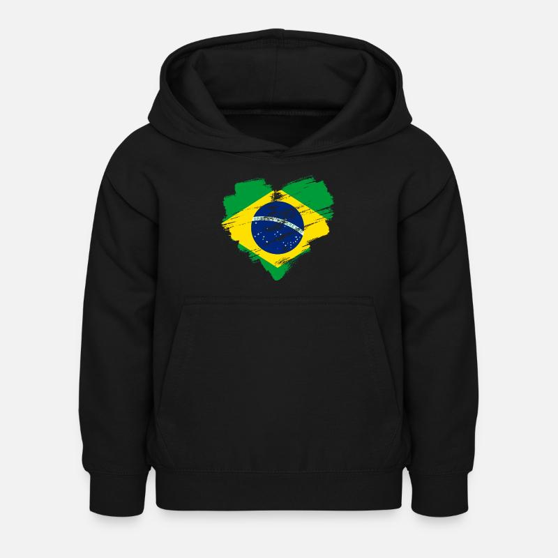 Brésil - Sweat à capuche Enfant - noir