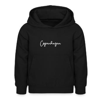 Copenhagen - Kinder Hoodie - Schwarz - Vorne - AI Model Kid Female (0cm)