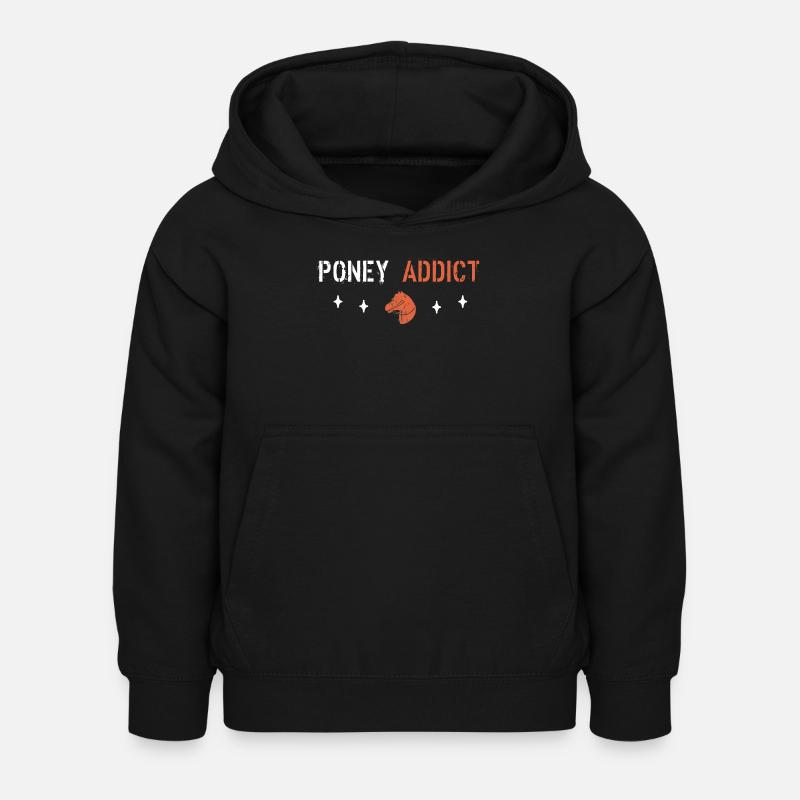 Poney addict - Sweat à capuche Enfant - noir