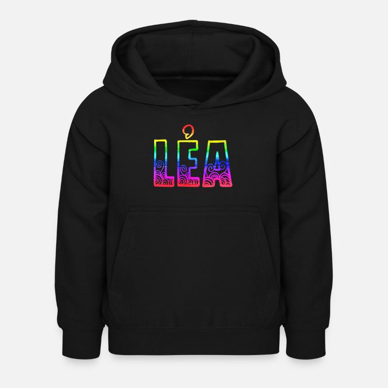 léa rs regenbogen - Kinder Hoodie - Schwarz