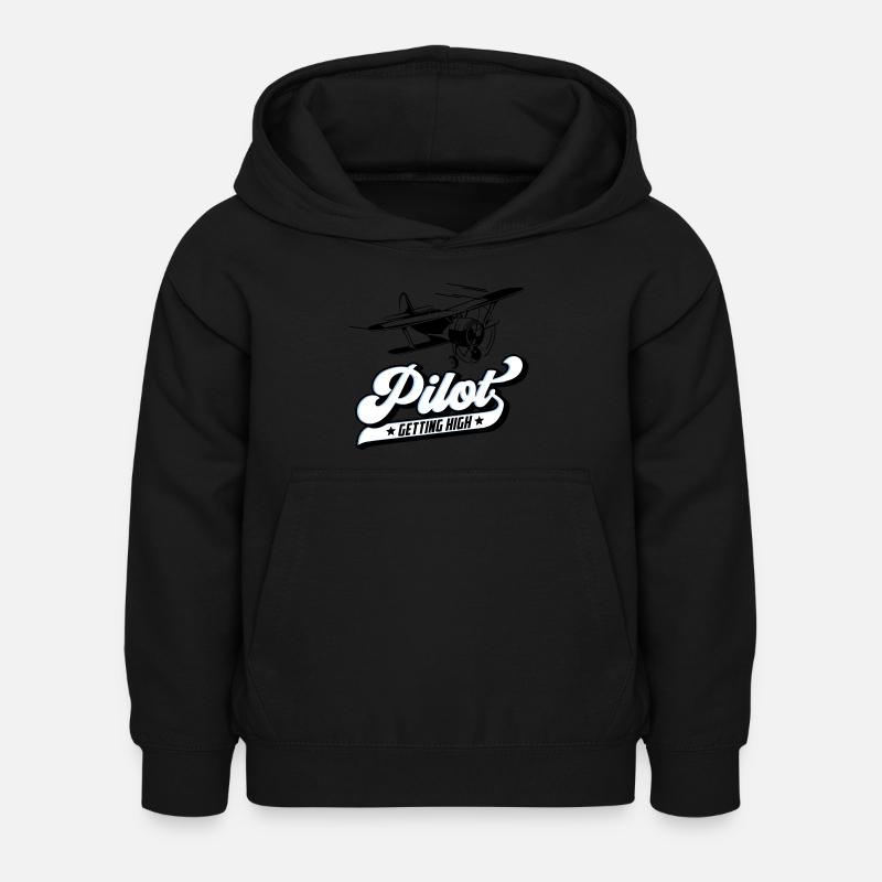 Pilote volant | Les couleurs peuvent être modifiées - Sweat à capuche Enfant - noir