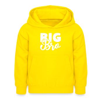 Grand Bro - Sweat à capuche Enfant - jaune - Devant - AI Model Kid Female (0cm)