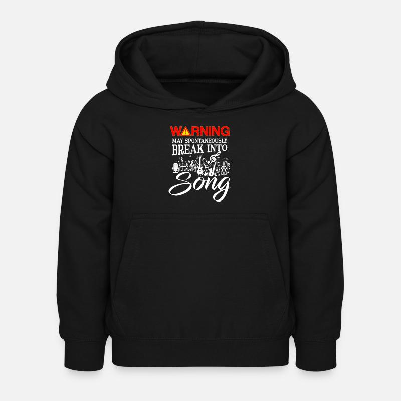 Warning may spontaneously break into Song - Sweat à capuche Enfant - noir