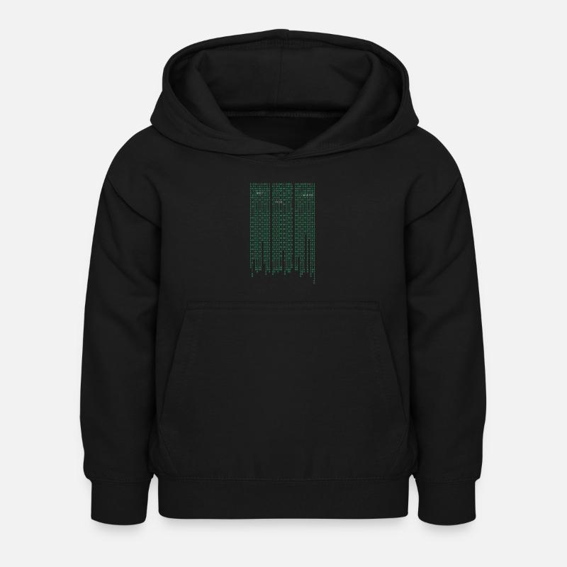 Matrix code - Kids Hoodie - black
