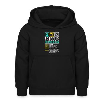 Friseur - Kinder Hoodie - Schwarz - Vorne - AI Model Kid Female (0cm)