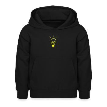 Lampe à incandescence Illumination Électricien Electricité - Sweat à capuche Enfant - noir - Devant - AI Model Kid Female (0cm)