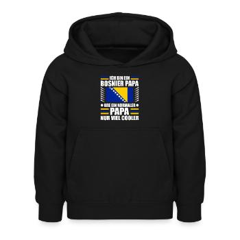 Bosnier Bosnien Papa Bosnischer Vater - Kinder Hoodie - Schwarz - Vorne - AI Model Kid Female (0cm)