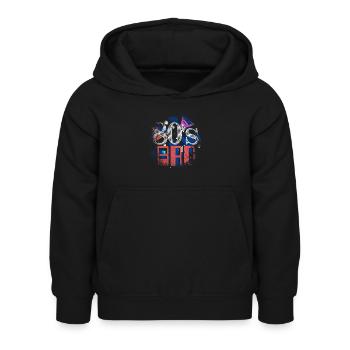 Années 80 années 80 années 80 années 19080 millésime d'enfance - Sweat à capuche Enfant - noir - Devant - AI Model Kid Female (0cm)