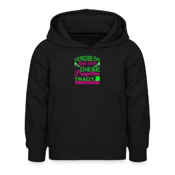 Vergiss Die High Heels Prinzessin Trägt Gummistief - Kinder Hoodie - Schwarz - Vorne - AI Model Kid Female (0cm)