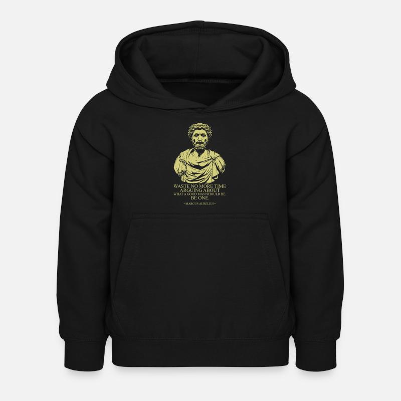 Marcus Aurelius - Kinder Hoodie - Schwarz
