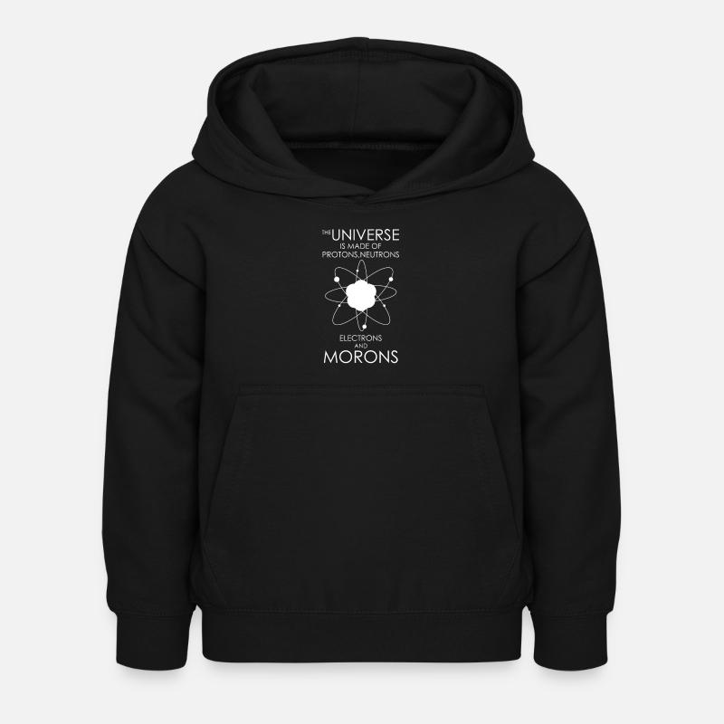 Protons neutrons idiots d'électrons - Sweat à capuche Enfant - noir