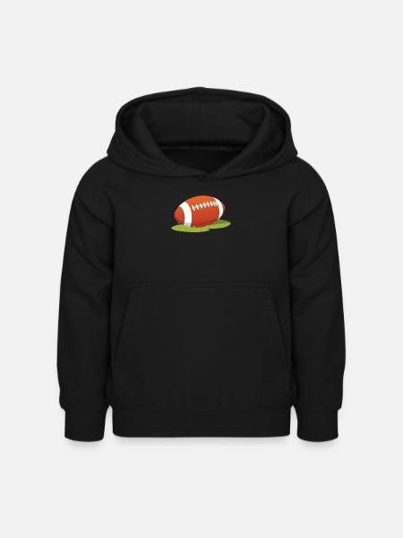 Rugby Ball - Kinder Hoodie - Schwarz