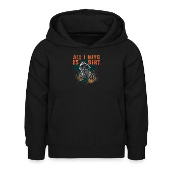 Mountain bikers - Kids Hoodie - black - Front - AI Model Kid Female (0cm)