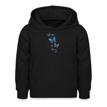 papillon papillon animal coloré couleur - Sweat à capuche Enfant - noir - Devant - AI Model Kid Female (0cm)