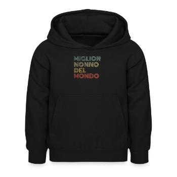 Miglior Nonno Del Mondo - Kinder Hoodie - Schwarz - Vorne - AI Model Kid Female (0cm)