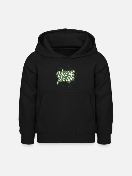 Vegan Veganer - Kinder Hoodie - Schwarz