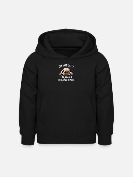Mops - Kinder Hoodie - Schwarz