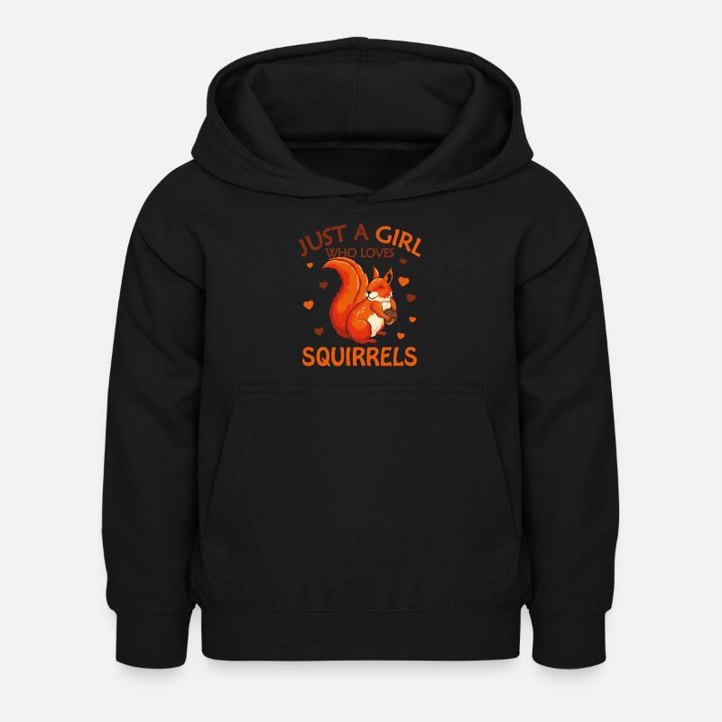Eichhörnchen - Kinder Hoodie - Schwarz