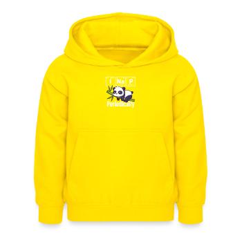 Panda - Kids Hoodie - yellow - Front - AI Model Kid Female (0cm)