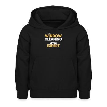Expert en nettoyant pour vitres - Sweat à capuche Enfant - noir - Devant - AI Model Kid Female (0cm)