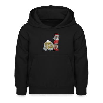 Noël laid drôle - Sweat à capuche Enfant - noir - Devant - AI Model Kid Female (0cm)