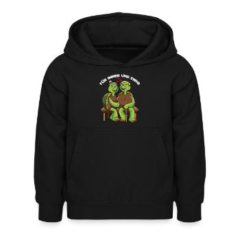 Geschenke für Großeltern Goldene Hochzeit - Kinder Hoodie - Schwarz - Vorne - AI Model Kid Female (0cm)