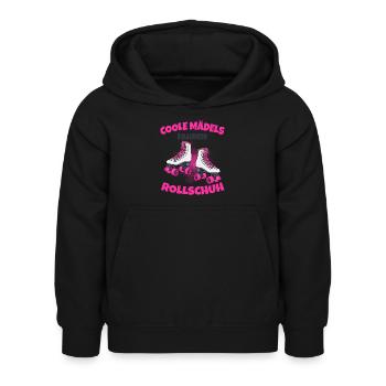 Rollschuhe - Kinder Hoodie - Schwarz - Vorne - AI Model Kid Female (0cm)