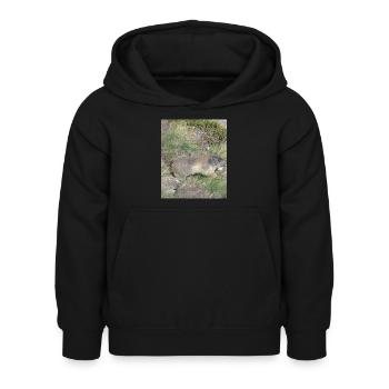 Murmeltier - Kinder Hoodie - Schwarz - Vorne - AI Model Kid Female (0cm)
