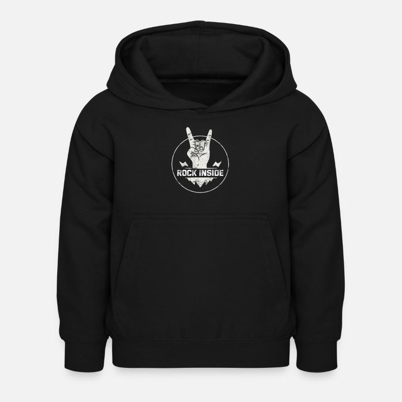 Rock & Roll Guitare Rock and Roll - Sweat à capuche Enfant - noir
