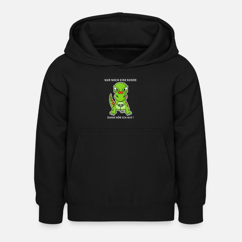 Nur noch eine Runde Zocken Gaming Kinder - Kinder Hoodie - Schwarz