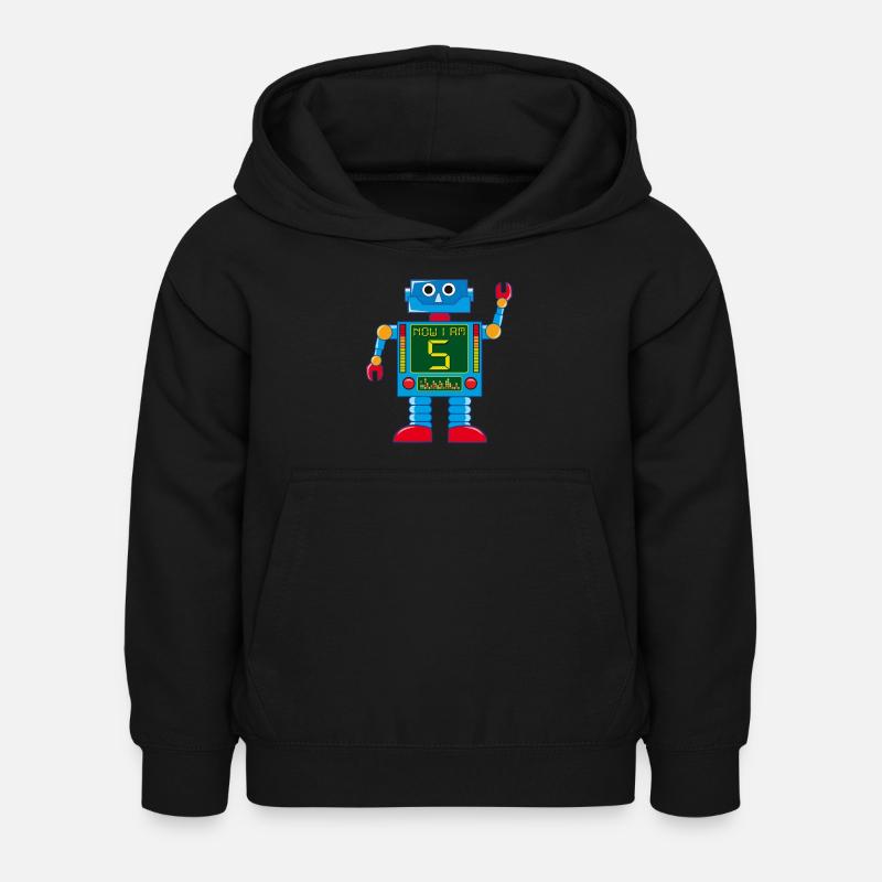 Robot 5 ans 5 ans - Sweat à capuche Enfant - noir